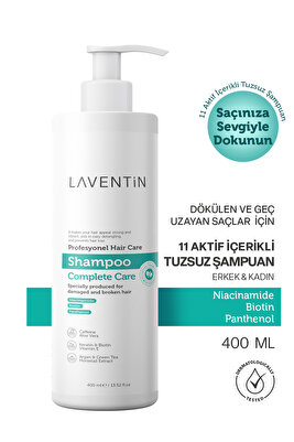 Dökülen Ve Geç Uzayan Saçlar Için 11 Aktif Içerikli Saç Dökülmesi Karşıtı Şampuan 400 ml ürün fotoğrafı