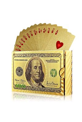 Gold Dolar Iskambil Kağıdı Pvc Su Geçirmez Oyun Kağıdı Cin383sr ürün fotoğrafı