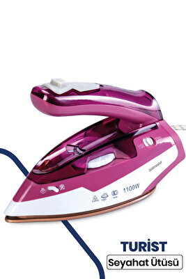 Turist Seramik Tabanlı Etkili Şok Buharlı Katlanabilir Seyahat Ütüsü ürün fotoğrafı