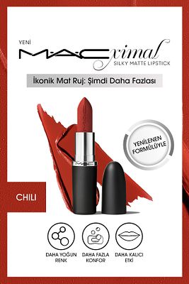 M·A·CXIMAL Silky Matte Lipstick Nemlendirme Etkili Yoğun Renk Sağlayan Ruj - Chili ürün fotoğrafı