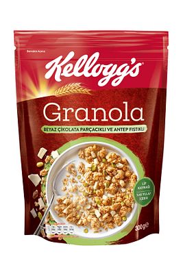 Beyaz Çikolata Parçacıklı Ve Antep Fıstıklı Granola 300 G,%46 Yulaf Içerir,lif Kaynağı ürün fotoğrafı