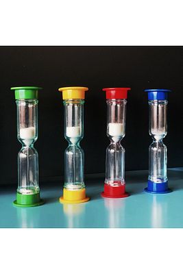 Plastik 1 Dakikalık Kum Saati 10 Cm 3'lü Set ürün fotoğrafı