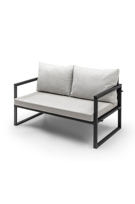 Bahçe,balkon,cafe -metal Koltuk Kanepe ,bahçe Mobilyası (128CM AÇIK GRİ) ürün fotoğrafı