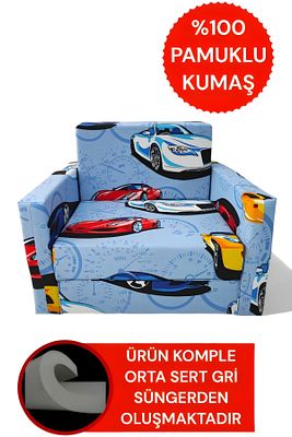 Çocuk Koltuğu Komple Sünger Katlanabilir Yataklı %100 Pamuklu Kumaş (0-6 YAŞ) ürün fotoğrafı