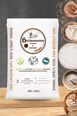 Organik Atalık Dinkel Spelt Kızıl Tam Buğday Unu - 5 Kilo ürün fotoğrafı