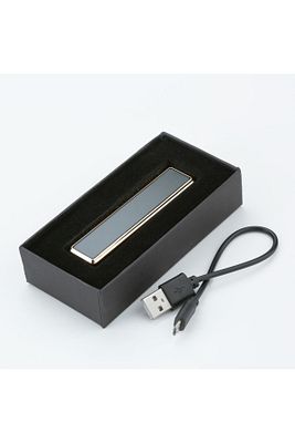 Elektronik Çakmak Metal Usb Şarjlı Siyah Kutulu ürün fotoğrafı