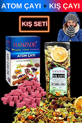 Kış Çayı 200 Gr + Atom Çayı 150 Gr Kış Seti Propolisli - C Vitaminli - Kara Mürverli Zengin İçerikli ürün fotoğrafı
