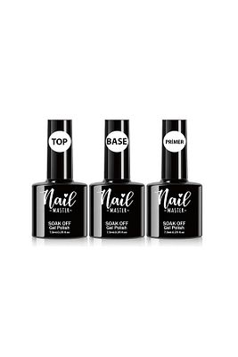 Kalıcı Oje Protez Tırnak Top Coat Rubber Base Coat Primer 3lü Set ürün fotoğrafı