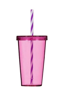 660 Cc Pipetli Bardak Pembe Renk ürün fotoğrafı