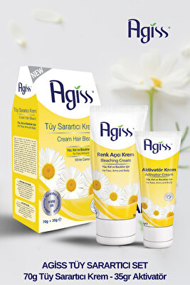 Doğal Papatya Özlü Tüy Sarartıcı Set, Tüy Sarartıcı Krem (VİTAMİN E) 70 gr Aktivatör 35 gr ürün fotoğrafı