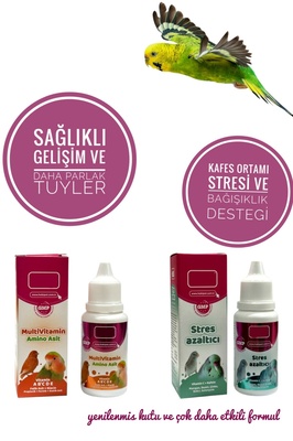 Muhabbet Kuşu Tüy Dokulmesini Engelleyen Forma Sokan Vitamin Seti ürün fotoğrafı