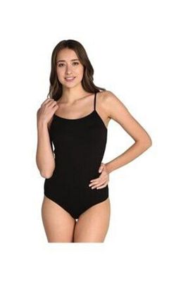 Siyah Kadın Ip Askılı Likralı Kancalı Çıtçıtlı Body / 1 Adet ürün fotoğrafı
