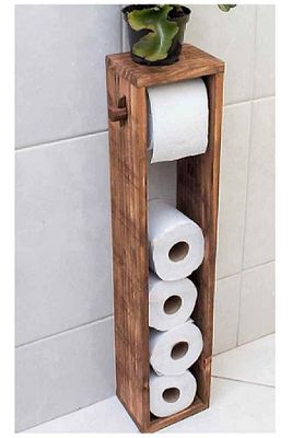 Dekor Wc Kağıtlık Tuvalet Kağıtlığı Ahşap Banyo ürün fotoğrafı