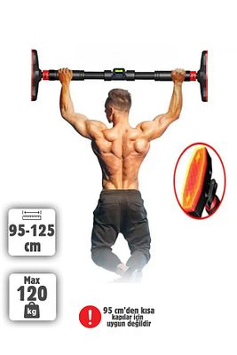 Yeni Nesil 95-125cm Koridor Barfiksi Barfix Aleti Çubuğu Çekme Barı Demiri Bar ürün fotoğrafı