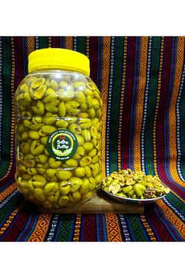 Antep Yeşil Zeytin Yeni Mahsül (TATLANDIRILMIŞ) Taş Kırma Çekirdeksiz 5lik Pet ürün fotoğrafı