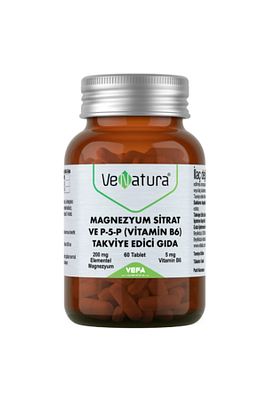 Magnezyum Sitrat P-5-p Vitamin B6 Takviye Edici Gıda 60 Tablet ürün fotoğrafı