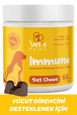 Immune Çiğnenebilir Tablet 60'lı (KEDİ VE KÖPEKLER IÇİN BAĞIŞIKLIK SİSTEMİ DESTEKLEYİCİ) ürün fotoğrafı
