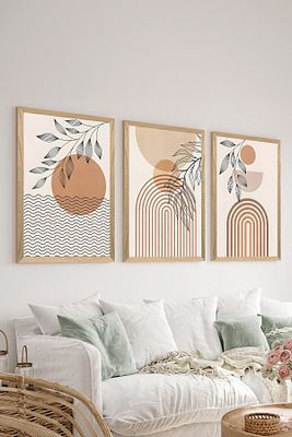 3 Parça Çerçeve Görünümlü Mdf Tablo Seti ürün fotoğrafı