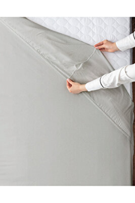 King Size Lastikli %100 Pamuk Penye Çarşaf ürün fotoğrafı