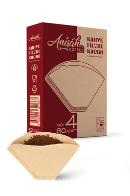 Filtre Kahve Kağıdı 4 Numara (80 Adet) | Kokusuz | Kimyasalsız | Doğa Dostu | Yırtılmaz ürün fotoğrafı