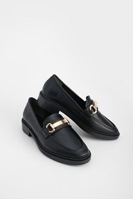 Kadın Loafer Makosen Casual Tokalı Günlük Ayakkabı Tonyas Siyah ürün fotoğrafı