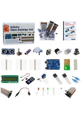 Arduino Uyumlu Süper Başlangıç Seti Uno Rev3 (KLON) (E-KİTAPLI VE VİDEOLU) ürün fotoğrafı