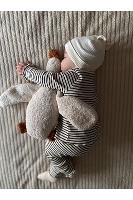 Sevimli Ördek Teddy Bebek Çocuk Uyku Arkadasi Krem/Camel ürün fotoğrafı