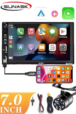 Sn-9900bt Carplay Li Ekranlı Oto Teyp 7 Inç Double Teyp Park Kamerası Bluetooth Mp5 Mp3 Çift Usb ürün fotoğrafı