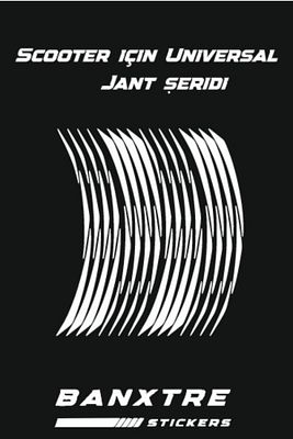 Scooter Jantı için Universal Tüm Scooterlara Uyumlu Jant Şeridi Sticker Seti ürün fotoğrafı