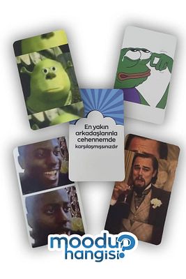 Moodun Hangisi - Eğlenceli Oyunu What Ona Do Hangi Kart Modsun Bi Moodsun You Modun Meme Mood Yolla ürün fotoğrafı