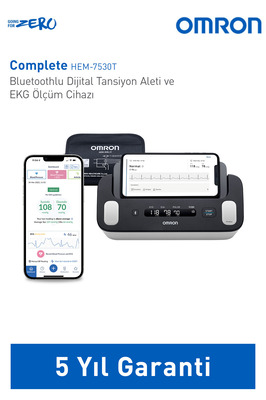 Complete Akıllı Tansiyon ve EKG Ölçüm Cihazı Pilli – Bluetooth, AFib Göstergeli, 5 Yıl Garantili ürün fotoğrafı