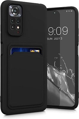Redmi Note 11 Pro & 12 Pro 4g Kılıf Kamera Korumalı Kartlıklı Cüzdanlı Kırmızı Tuşlu Siyah ürün fotoğrafı