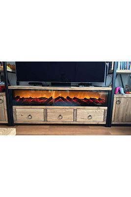 Dekoratif Şömine 5 Renk Efekti Uzaktan Kumanda 90x25x14 ürün fotoğrafı