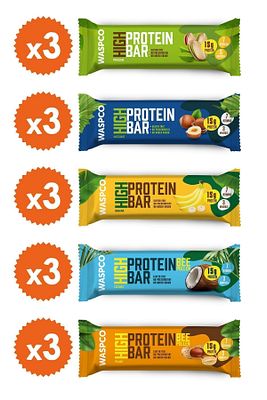 Yüksek Protein Bar 50g Karma Kutu 15 Adet (5 ÇEŞİT) ürün fotoğrafı