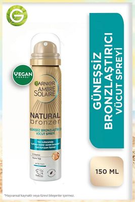 Ambre Solaire Natural Bronzer Güneşsiz Bronzlaştırıcı Sprey 150ml ürün fotoğrafı
