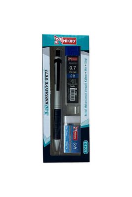 Eco Series 3'lü Kalem Seti - Kalem+Silgi+Uç - Mekanik Uçlu Versatil Kalem 0.7 mm - 1 set ürün fotoğrafı