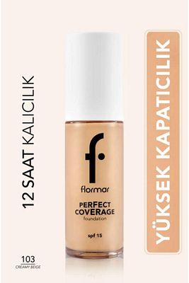 Perfect Coverage Yoğun Kapatıcı Su Bazlı Fondöten (SARI ALT TON) -103 Creamy Beige -8682536058186 ürün fotoğrafı