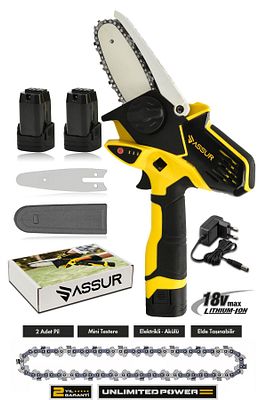 18v Çift Akülü Bıçkı Testere Dal Budama Makinesi ürün fotoğrafı