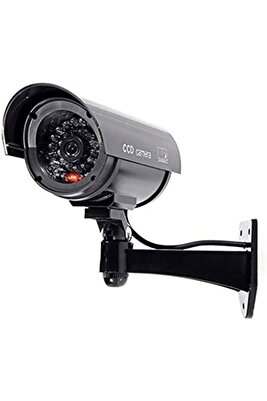 Gece Görüşlü Pilli Ve Ledli Caydırıcı Sahte Güvenlik Kamerası ürün fotoğrafı