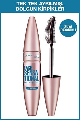 Lash Sensational Yelpaze Etkili Suya Dayanıklı Siyah Maskara ürün fotoğrafı