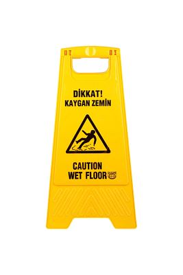 İş Güvenliği Dikkat Islak Kaygan Zemin Uyarı Ve Yönlendirme Levhası Tabelası -sarı-33x63 Cm-kaliteli ürün fotoğrafı