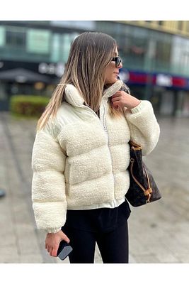 KADIN KÜRKLÜ PELUŞ MONT ürün fotoğrafı