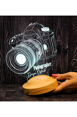 Fotoğrafçı Hediyesi Gece Lambası Dslr Fotoğraf Makinesi 3d Led Lamba ürün fotoğrafı