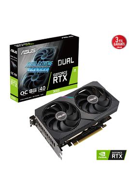 Dual Geforce Rtx 3050 Oc Dual-rtx3050-o8g 8gb Gddr6 128bit Dx12 Gaming (OYUNCU) Ekran Kartı ürün fotoğrafı