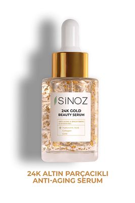 24k Altın Parçacıklı Hyaluronik Asit Içeren Kırışıklık Karşıtı Kolajen Cilt Bakım Serum 30 ml ürün fotoğrafı