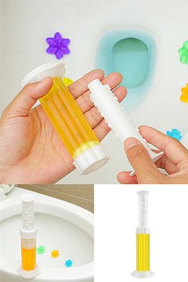 Sarı Tuvalet Temizleme Jeli Klozet Banyo Koku Giderici Damga Seti Desenli Koku Giderici Wc Jeli ürün fotoğrafı