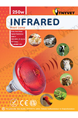Infrared Civciv, Buzağı , Kuzu, Kümes Isıtıcı Lamba - Ampul 250 Watt ürün fotoğrafı