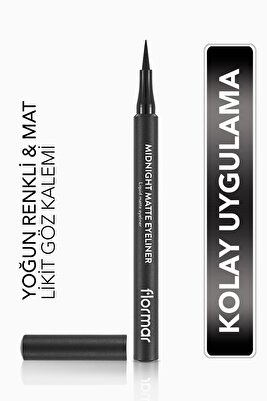 Mat Likit Kalem Eyeliner (SİYAH) - Midnight Matte Eyeliner - 001 Black - 8690604532292 ürün fotoğrafı