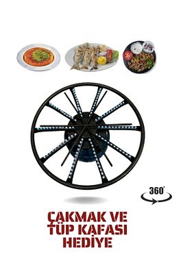 38 Cm Döner Başlıklı Portatif Künefe - Kadayıf - Balık - Börek Pişirme Ocağı ürün fotoğrafı