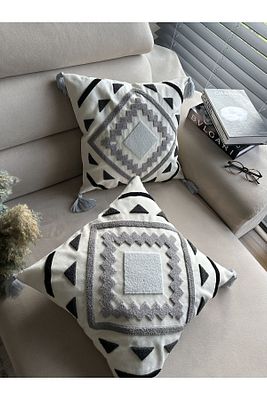 Bmyhome Punch Nakışlı 2adet Kırlent Kılıfı ürün fotoğrafı